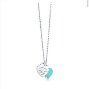 AUTHENTIC Mini Tiffany double heart necklace